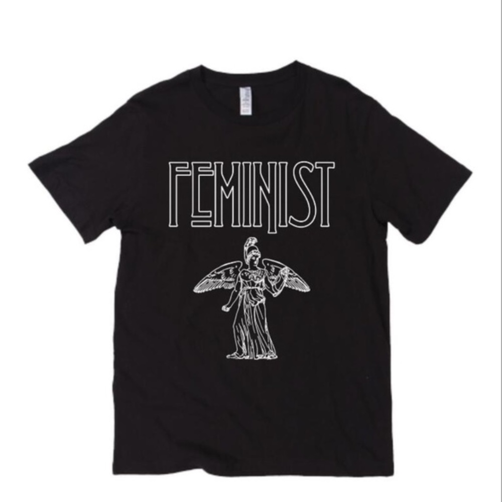 black feminist graphic short sleeve tee top - Picture 4 of 4
